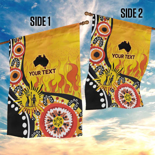 Australia Bushfire Aboriginal Personalised Garden Flag Bush Fire Dreaming - Aussie Hoodie