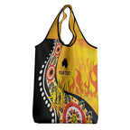 Australia Bushfire Aboriginal Personalised Grocery Bag Bush Fire Dreaming - Aussie Hoodie