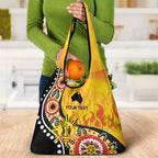 Australia Bushfire Aboriginal Personalised Grocery Bag Bush Fire Dreaming - Aussie Hoodie