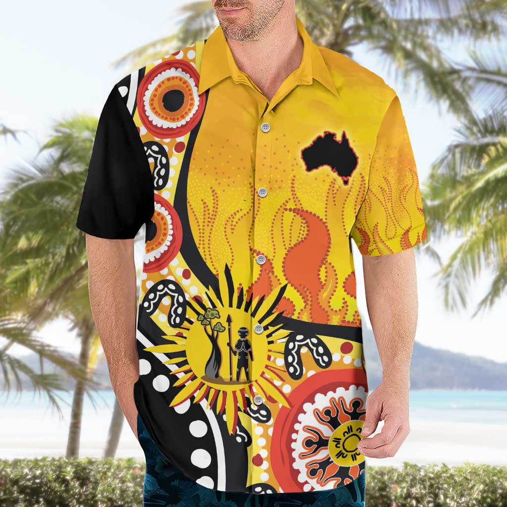 Australia Bushfire Aboriginal Personalised Hawaiian Shirt Bush Fire Dreaming - Aussie Hoodie