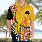 Australia Bushfire Aboriginal Personalised Hawaiian Shirt Bush Fire Dreaming - Aussie Hoodie