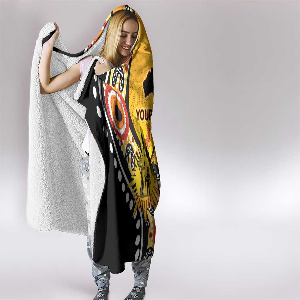 Australia Bushfire Aboriginal Personalised Hooded Blanket Bush Fire Dreaming - Aussie Hoodie