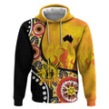Australia Bushfire Aboriginal Personalised Hoodie Bush Fire Dreaming - Aussie Hoodie