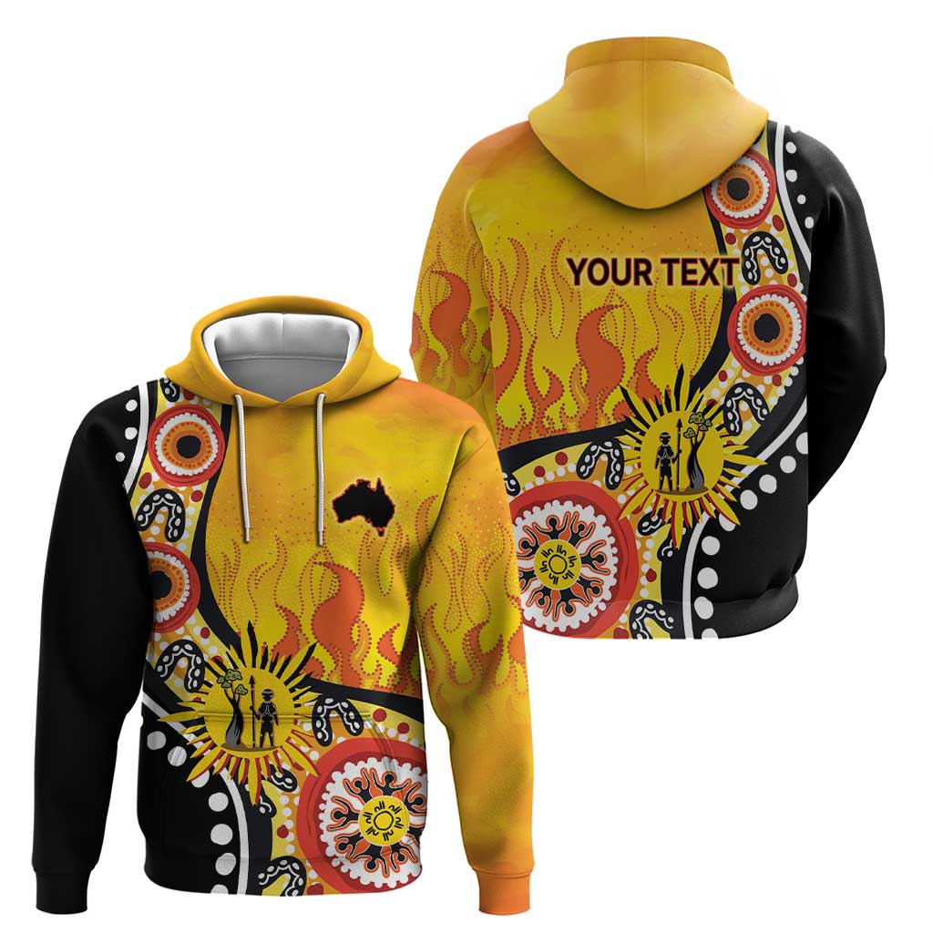 Australia Bushfire Aboriginal Personalised Hoodie Bush Fire Dreaming - Aussie Hoodie