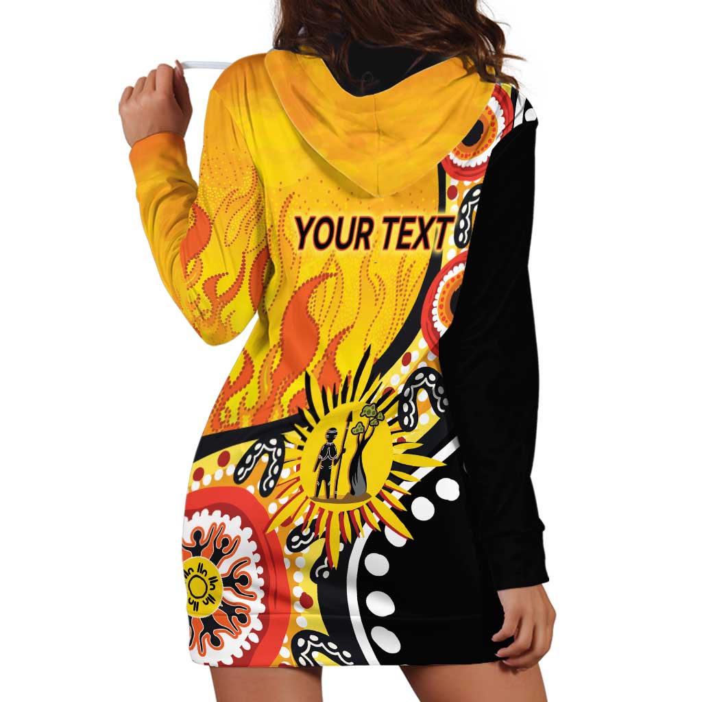 Australia Bushfire Aboriginal Personalised Hoodie Dress Bush Fire Dreaming - Aussie Hoodie