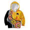 Australia Bushfire Aboriginal Personalised Kid Hoodie Bush Fire Dreaming - Aussie Hoodie