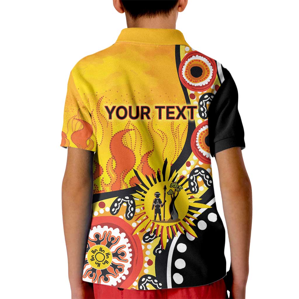 Australia Bushfire Aboriginal Personalised Kid Polo Shirt Bush Fire Dreaming - Aussie Hoodie