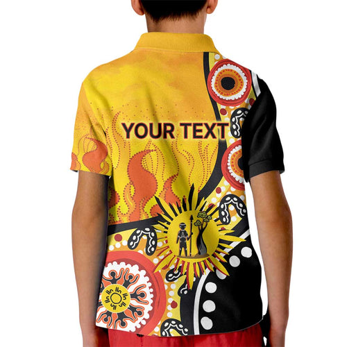 Australia Bushfire Aboriginal Personalised Kid Polo Shirt Bush Fire Dreaming - Aussie Hoodie