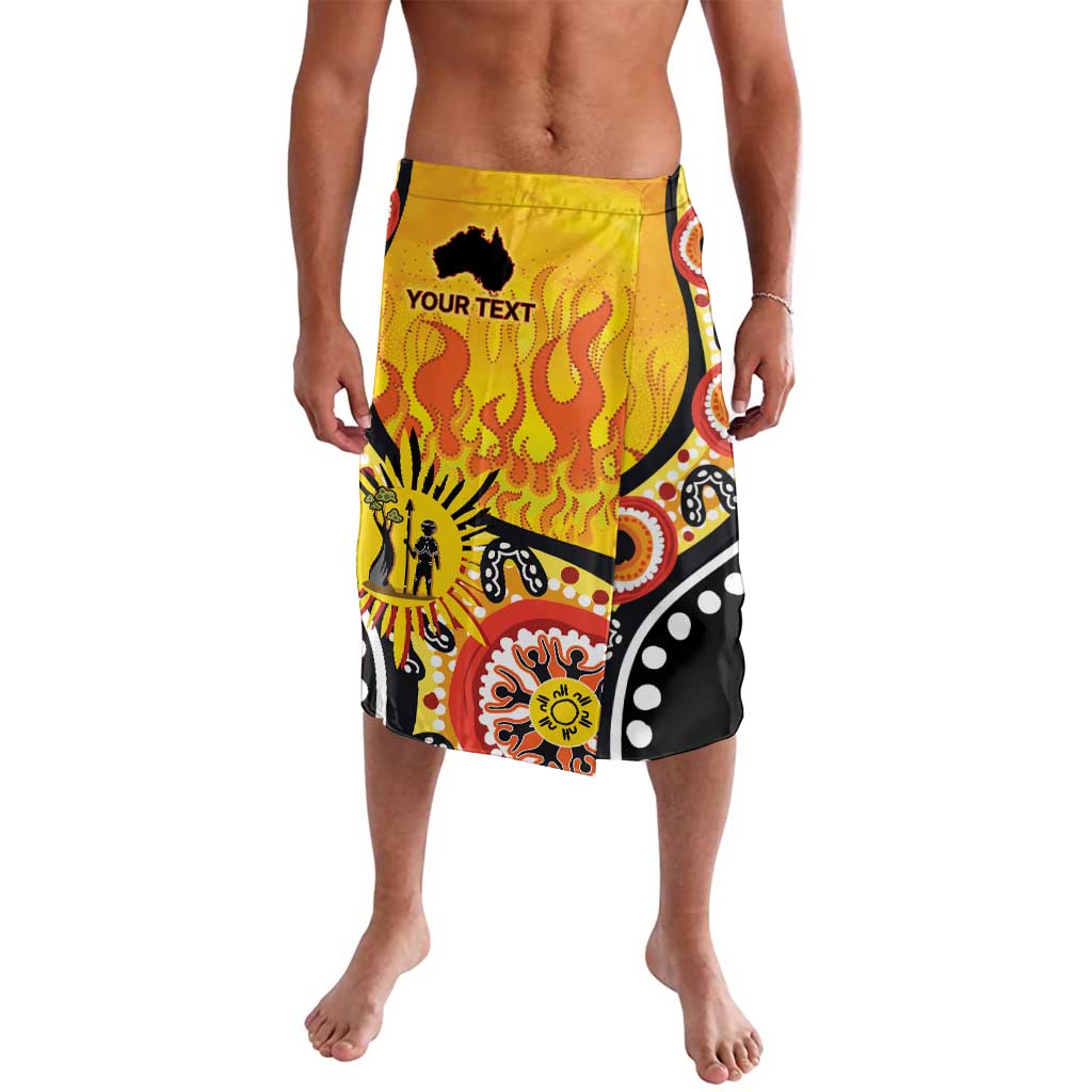 Australia Bushfire Aboriginal Personalised Lavalava Bush Fire Dreaming - Aussie Hoodie