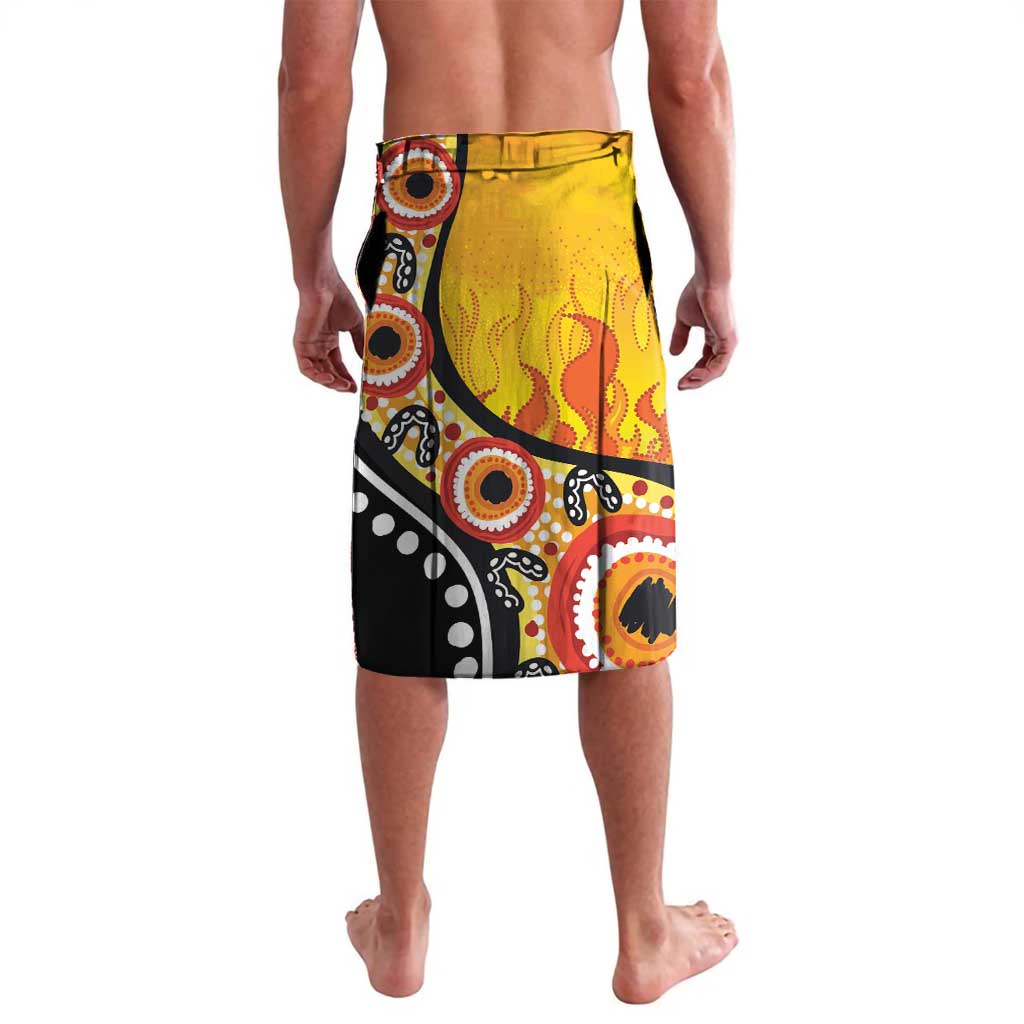 Australia Bushfire Aboriginal Personalised Lavalava Bush Fire Dreaming - Aussie Hoodie