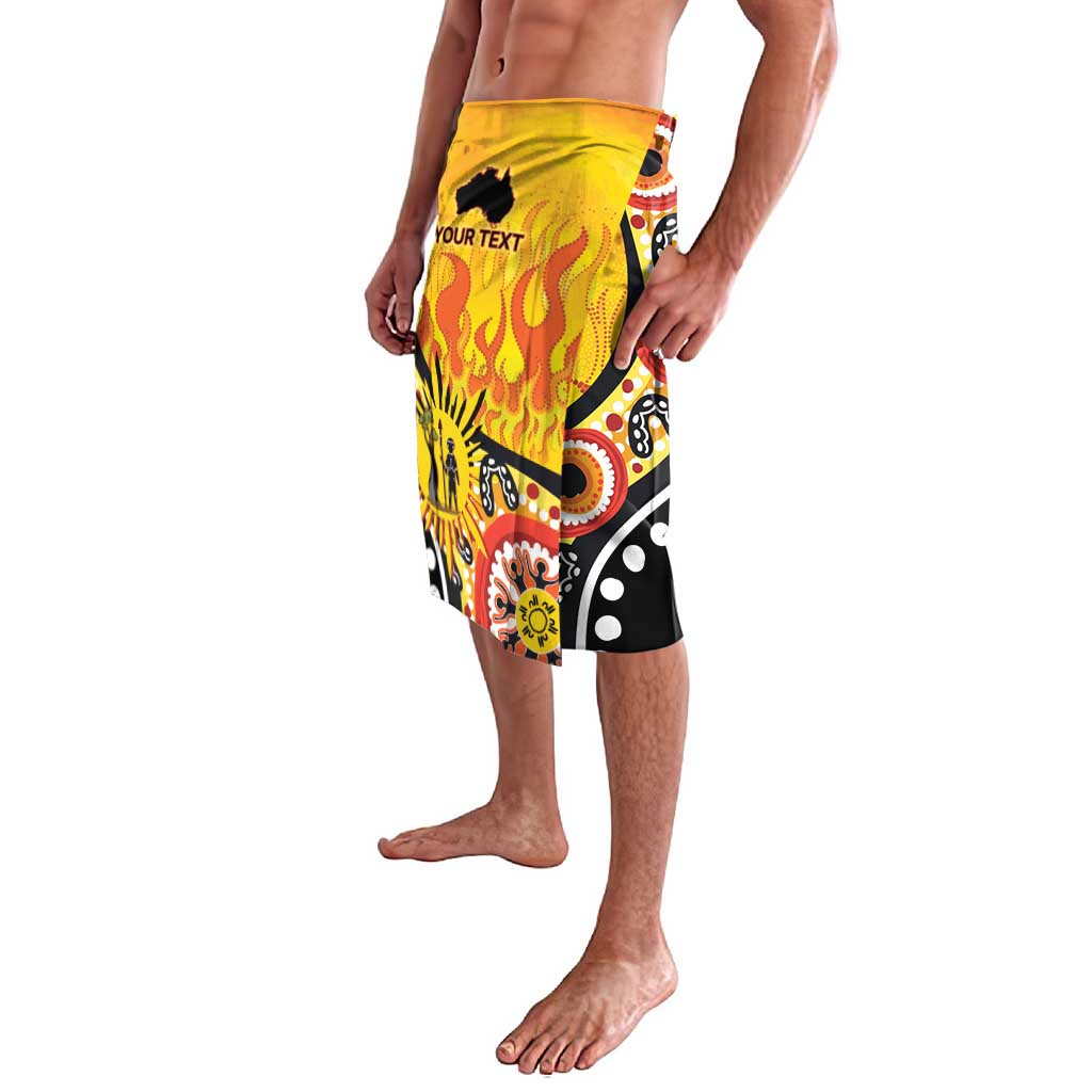 Australia Bushfire Aboriginal Personalised Lavalava Bush Fire Dreaming - Aussie Hoodie
