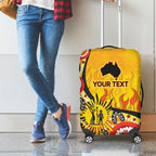 Australia Bushfire Aboriginal Personalised Luggage Cover Bush Fire Dreaming - Aussie Hoodie
