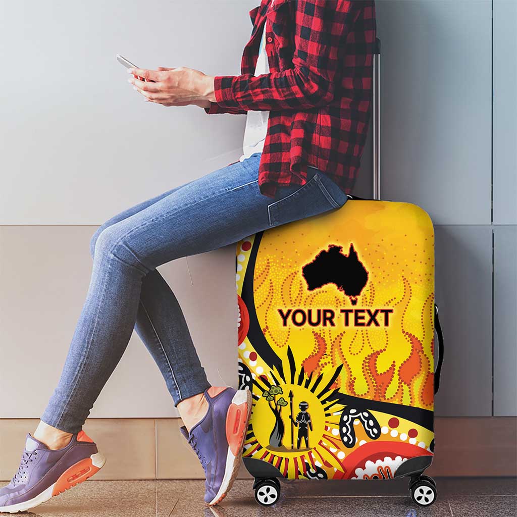 Australia Bushfire Aboriginal Personalised Luggage Cover Bush Fire Dreaming - Aussie Hoodie