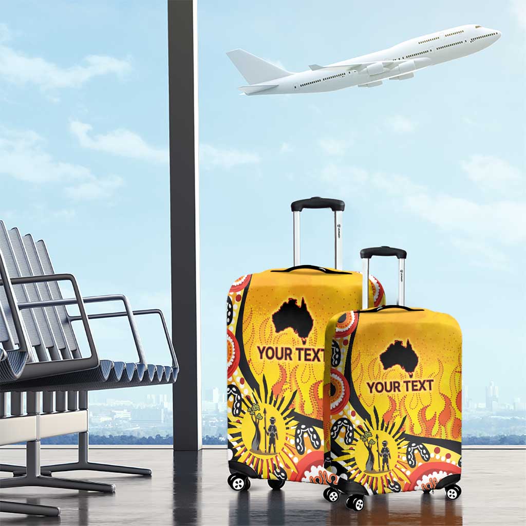 Australia Bushfire Aboriginal Personalised Luggage Cover Bush Fire Dreaming - Aussie Hoodie