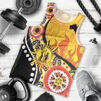 Australia Bushfire Aboriginal Personalised Men Tank Top Bush Fire Dreaming - Aussie Hoodie