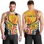 Australia Bushfire Aboriginal Personalised Men Tank Top Bush Fire Dreaming - Aussie Hoodie
