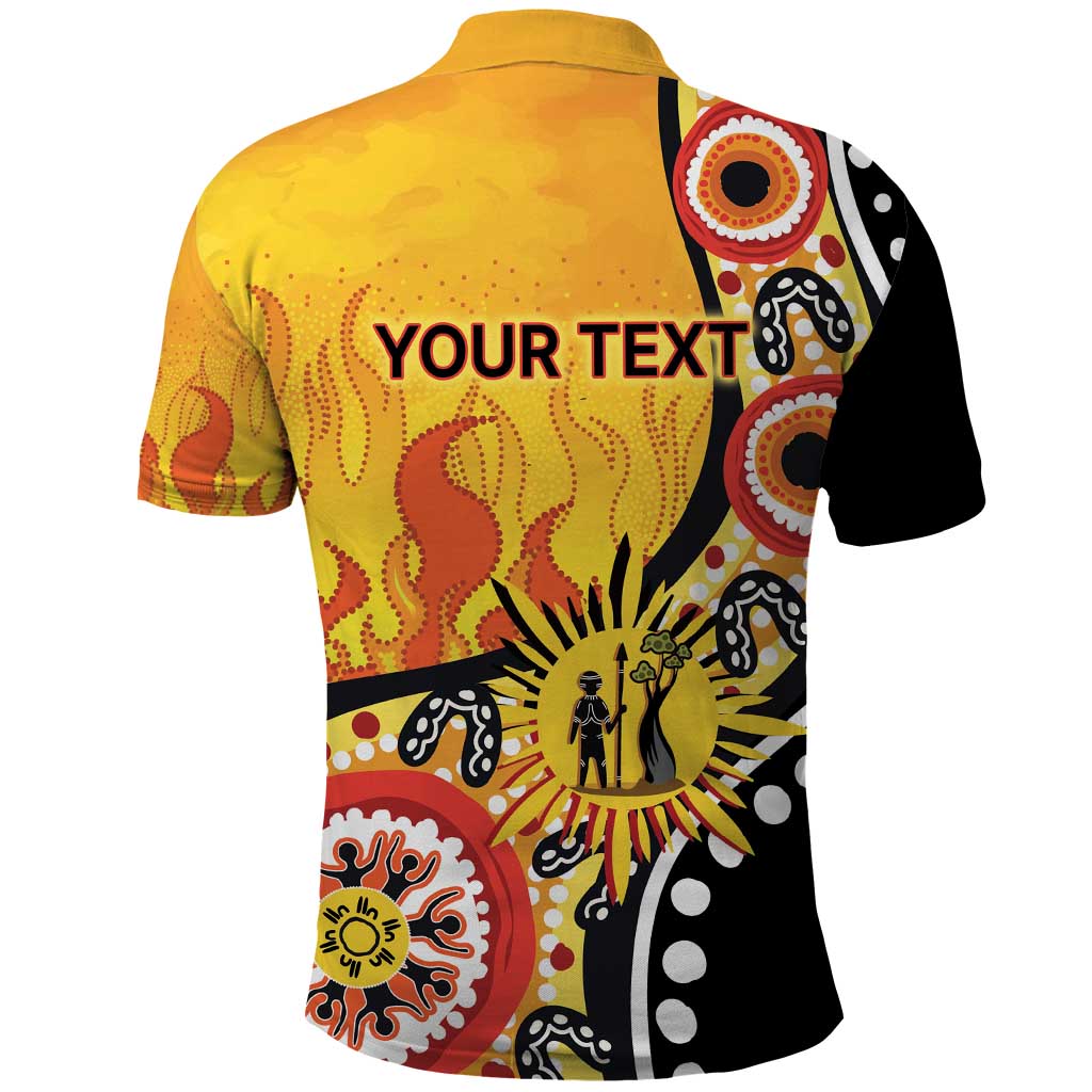 Australia Bushfire Aboriginal Personalised Polo Shirt Bush Fire Dreaming - Aussie Hoodie