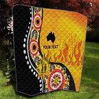 Australia Bushfire Aboriginal Personalised Quilt Bush Fire Dreaming - Aussie Hoodie