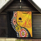 Australia Bushfire Aboriginal Personalised Quilt Bush Fire Dreaming - Aussie Hoodie