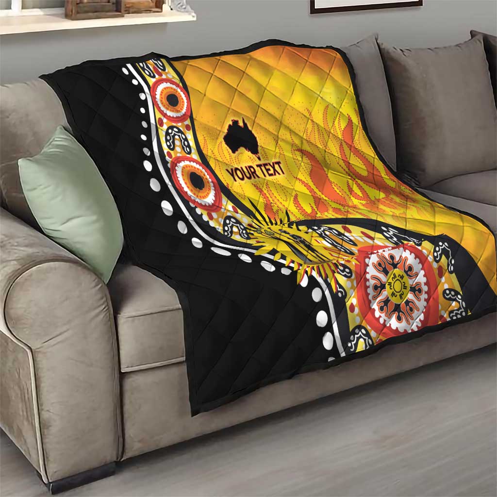 Australia Bushfire Aboriginal Personalised Quilt Bush Fire Dreaming - Aussie Hoodie