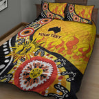 Australia Bushfire Aboriginal Personalised Quilt Bed Set Bush Fire Dreaming - Aussie Hoodie