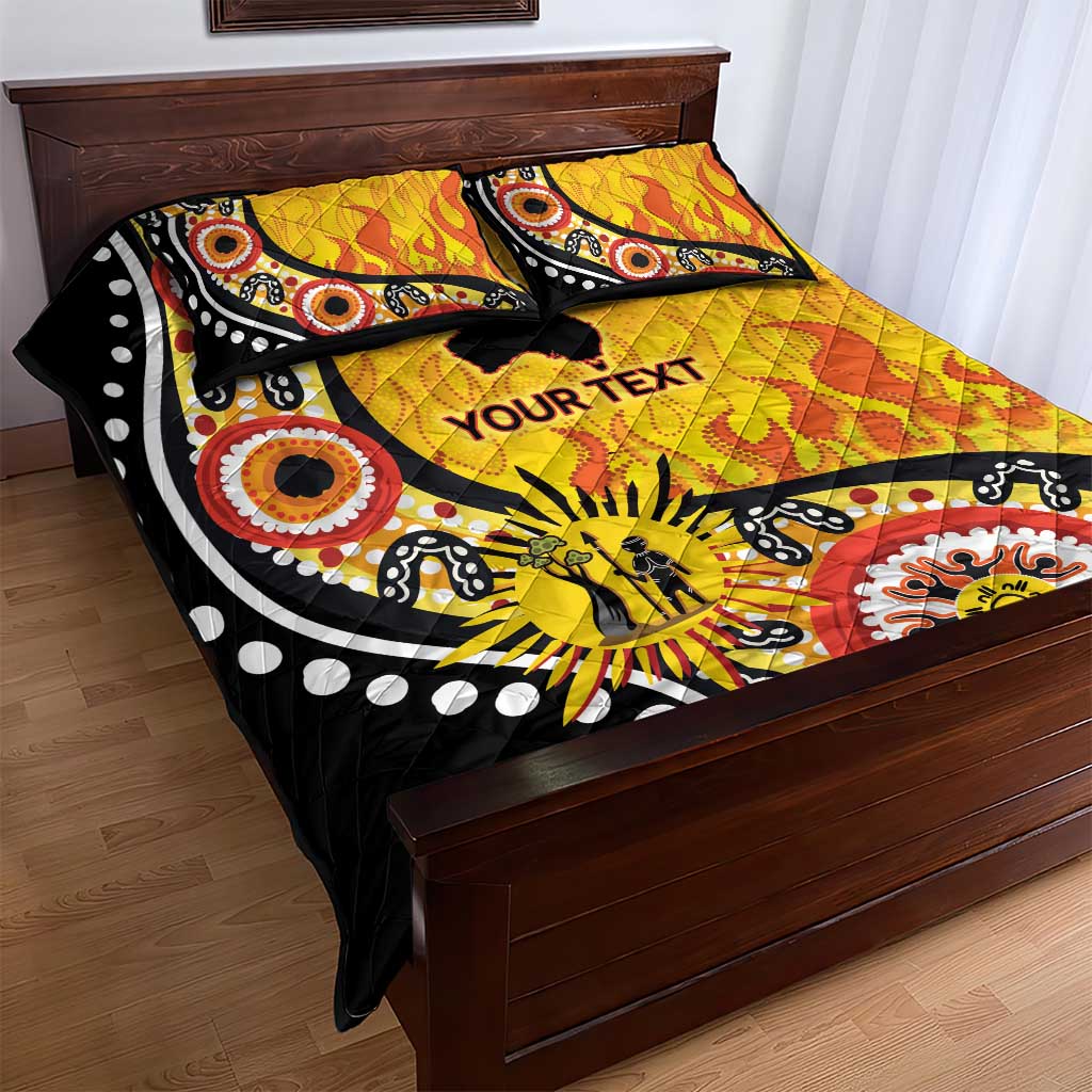 Australia Bushfire Aboriginal Personalised Quilt Bed Set Bush Fire Dreaming - Aussie Hoodie