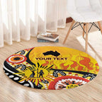 Australia Bushfire Aboriginal Personalised Round Carpet Bush Fire Dreaming - Aussie Hoodie