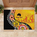 Australia Bushfire Aboriginal Personalised Rubber Doormat Bush Fire Dreaming - Aussie Hoodie