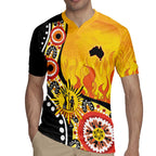 Australia Bushfire Aboriginal Personalised Rugby Jersey Bush Fire Dreaming - Aussie Hoodie