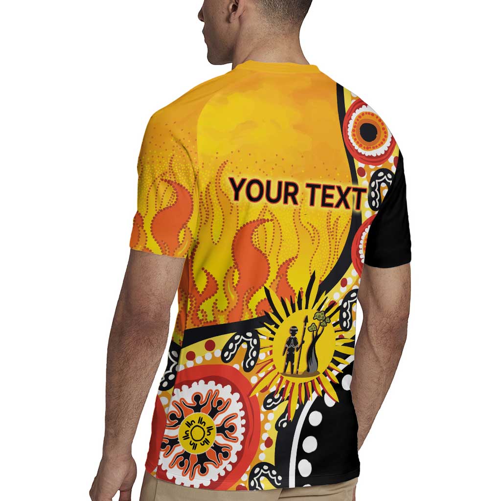 Australia Bushfire Aboriginal Personalised Rugby Jersey Bush Fire Dreaming - Aussie Hoodie
