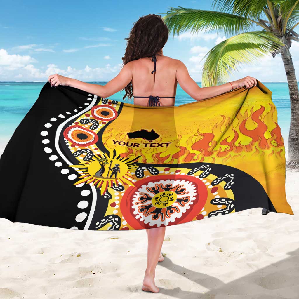 Australia Bushfire Aboriginal Personalised Sarong Bush Fire Dreaming - Aussie Hoodie