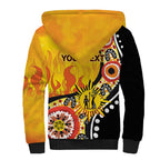 Australia Bushfire Aboriginal Personalised Sherpa Hoodie Bush Fire Dreaming - Aussie Hoodie