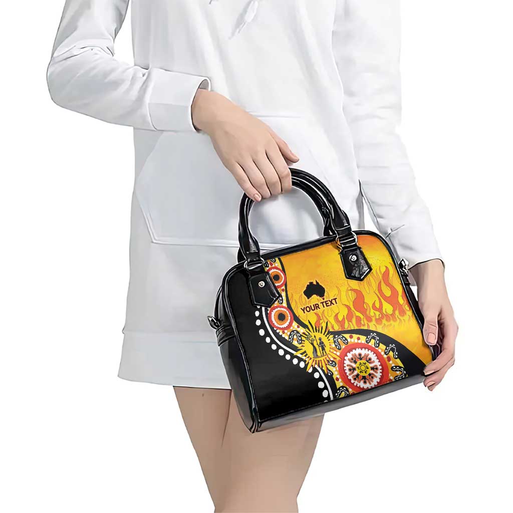 Australia Bushfire Aboriginal Personalised Shoulder Handbag Bush Fire Dreaming - Aussie Hoodie