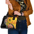 Australia Bushfire Aboriginal Personalised Shoulder Handbag Bush Fire Dreaming - Aussie Hoodie