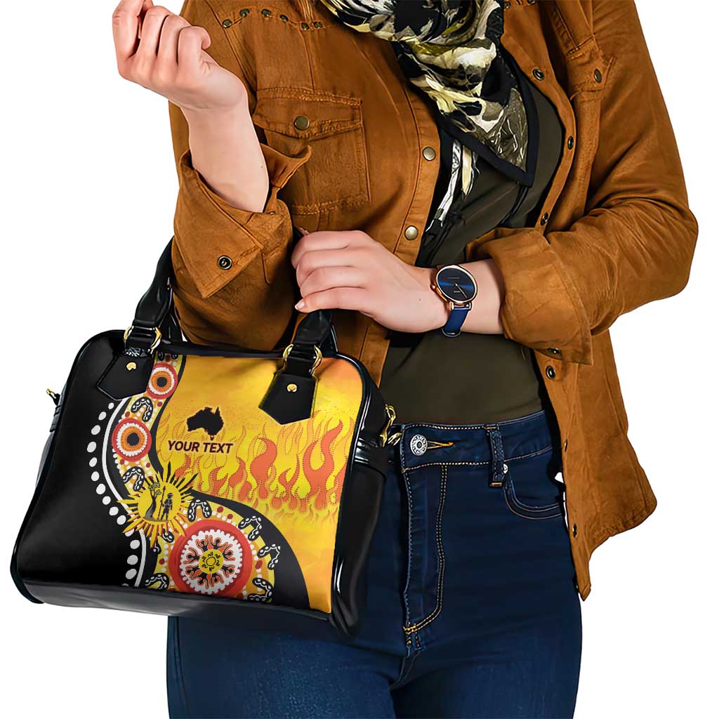 Australia Bushfire Aboriginal Personalised Shoulder Handbag Bush Fire Dreaming - Aussie Hoodie