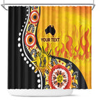 Australia Bushfire Aboriginal Personalised Shower Curtain Bush Fire Dreaming - Aussie Hoodie
