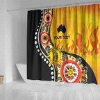 Australia Bushfire Aboriginal Personalised Shower Curtain Bush Fire Dreaming - Aussie Hoodie