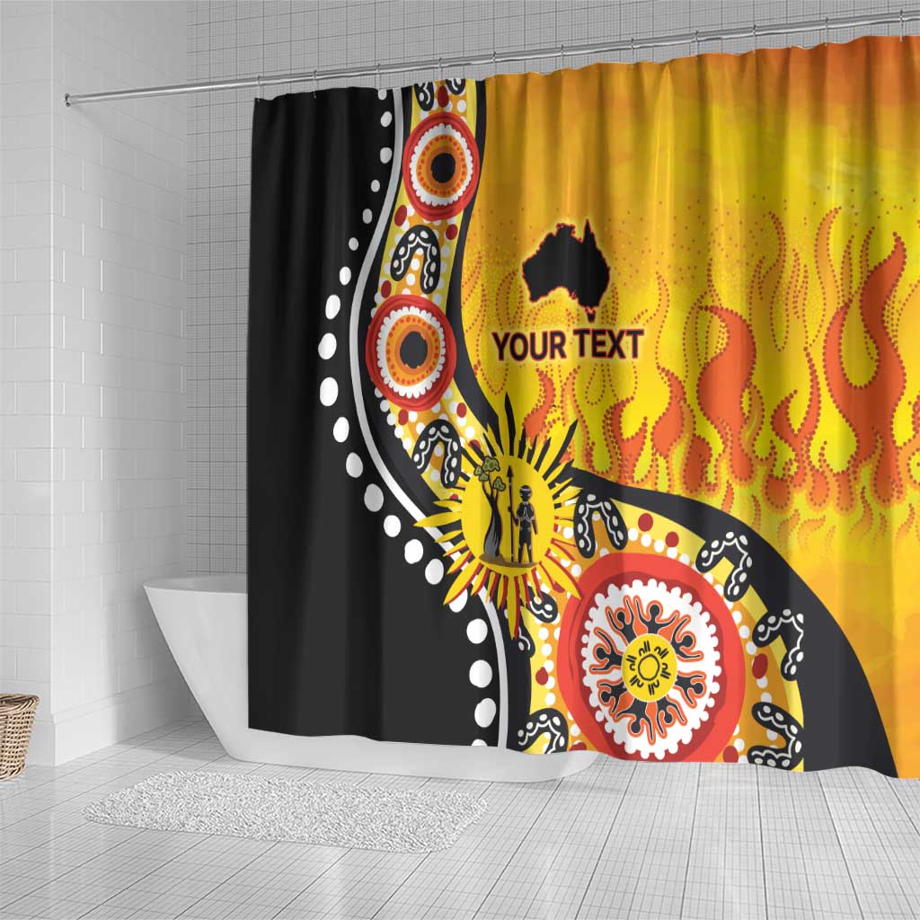 Australia Bushfire Aboriginal Personalised Shower Curtain Bush Fire Dreaming - Aussie Hoodie