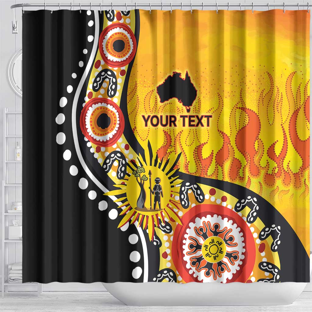 Australia Bushfire Aboriginal Personalised Shower Curtain Bush Fire Dreaming - Aussie Hoodie