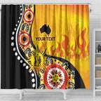 Australia Bushfire Aboriginal Personalised Shower Curtain Bush Fire Dreaming - Aussie Hoodie