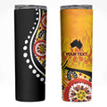 Australia Bushfire Aboriginal Personalised Skinny Tumbler Bush Fire Dreaming - Aussie Hoodie