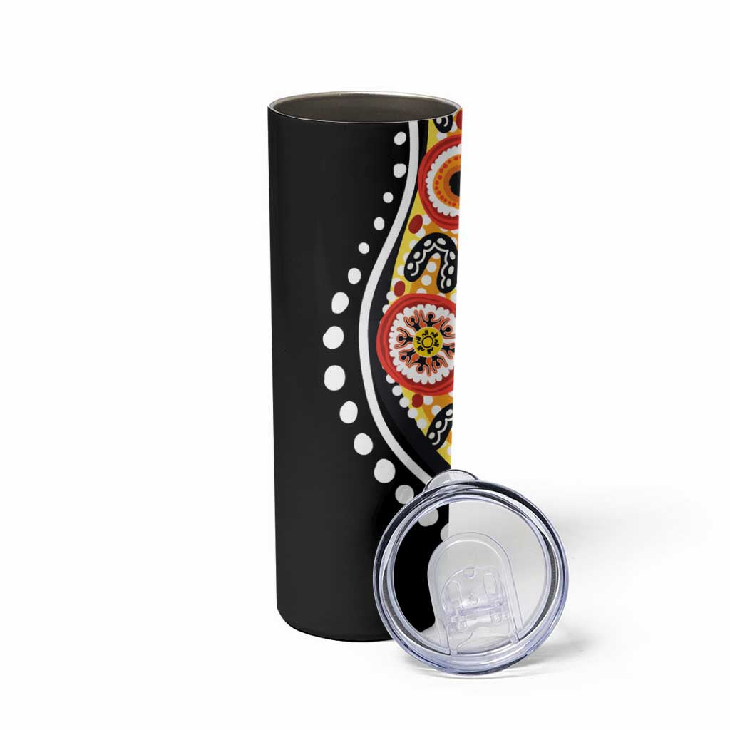 Australia Bushfire Aboriginal Personalised Skinny Tumbler Bush Fire Dreaming - Aussie Hoodie