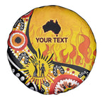 Australia Bushfire Aboriginal Personalised Spare Tire Cover Bush Fire Dreaming - Aussie Hoodie