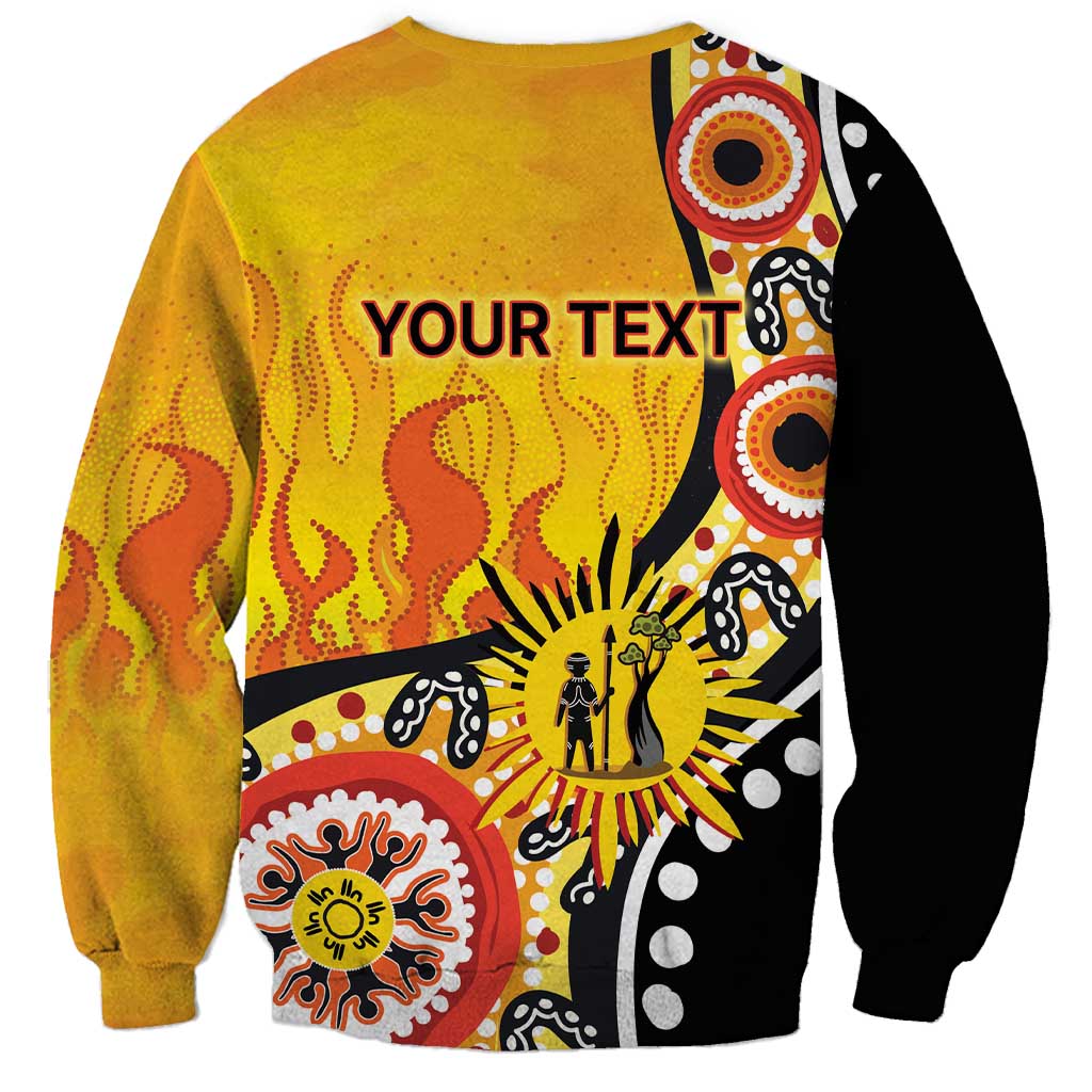Australia Bushfire Aboriginal Personalised Sweatshirt Bush Fire Dreaming - Aussie Hoodie