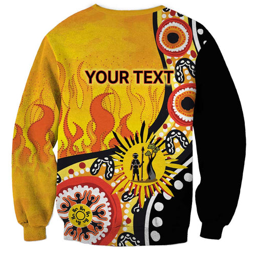 Australia Bushfire Aboriginal Personalised Sweatshirt Bush Fire Dreaming - Aussie Hoodie