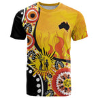 Australia Bushfire Aboriginal Personalised T Shirt Bush Fire Dreaming - Aussie Hoodie