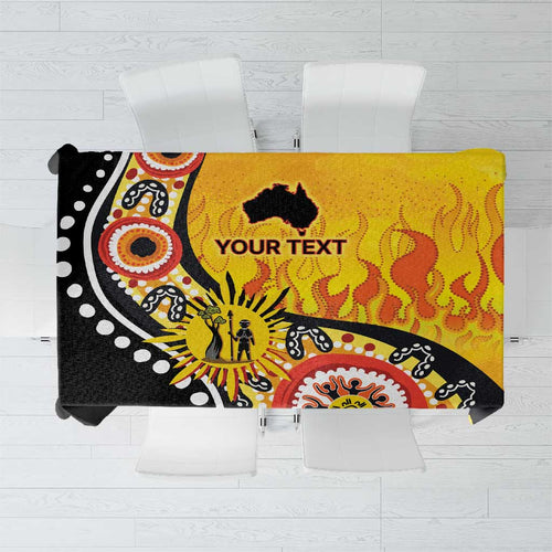 Australia Bushfire Aboriginal Personalised Tablecloth Bush Fire Dreaming - Aussie Hoodie