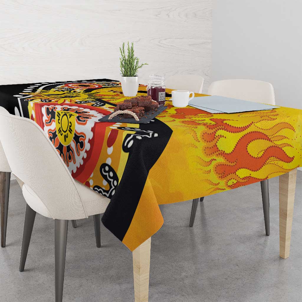 Australia Bushfire Aboriginal Personalised Tablecloth Bush Fire Dreaming - Aussie Hoodie