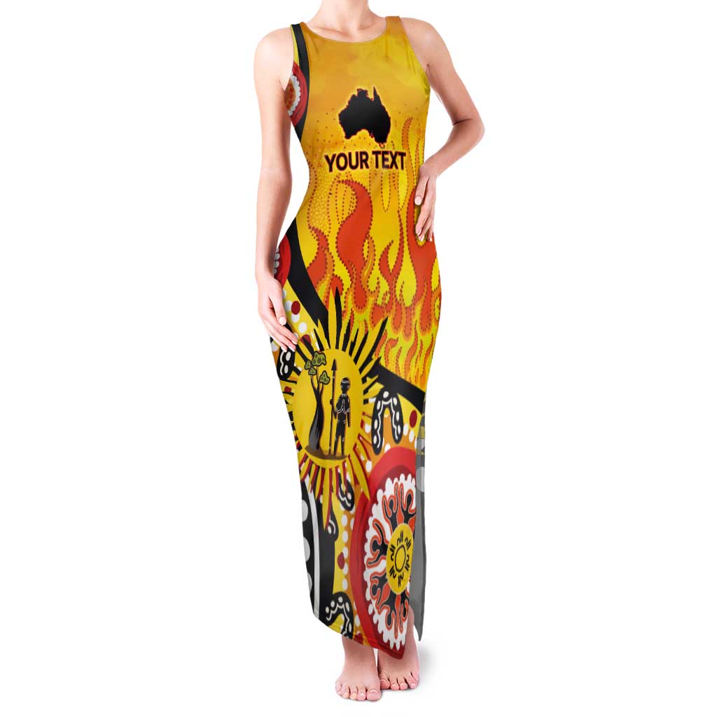 Australia Bushfire Aboriginal Personalised Tank Maxi Dress Bush Fire Dreaming - Aussie Hoodie