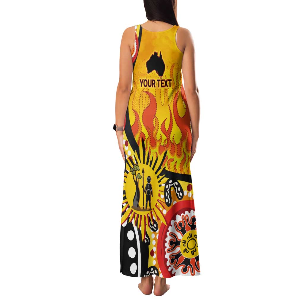 Australia Bushfire Aboriginal Personalised Tank Maxi Dress Bush Fire Dreaming - Aussie Hoodie